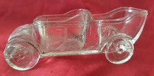 Belle salière en verre incolor Portieux forme de tacot,voiture  11 cm N°682/13