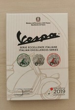 ITALIE 2019 VESPA 5 Euros TRYPTIQUE - 3 X 5  Pièces Argent Bu SERIE EXCELLENCE 