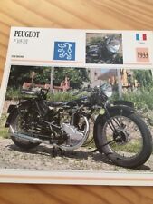 Peugeot 350 cm3 P105 DT 1933 Carte moto Collection Atlas France