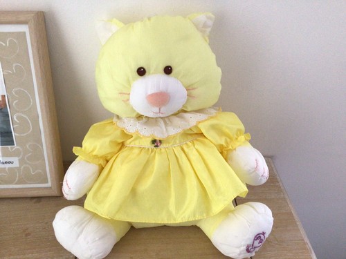 Doudou chat avec robe vintage - chat,