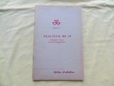 Tracteur MASSEY FERGUSON 30 - manuel utilisation et entretien - 1963
