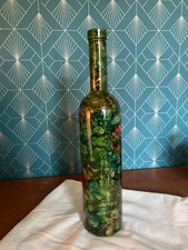 Ancienne bouteille, en verre laqué, multi couche,  signé Chapoutier. 1960.