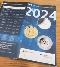 2024 CATALOGUE MONNAIE ALLEMAGNE sammler gedenkmunzen deutschland PIECE ARGENT