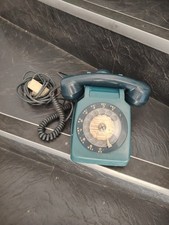 Téléphone Vintage Socotel S63 à Cadran – Bleu Canard – Années 70