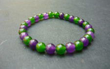 Bracelet de perles Jade de Taïwan et Améhyste, sur mesure