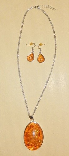 Parure chaine pendentif - 15-, +pendentif
