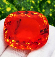 Grande opale de feu mexicaine orange 100+ ct. pierre précieuse en vrac taillé...