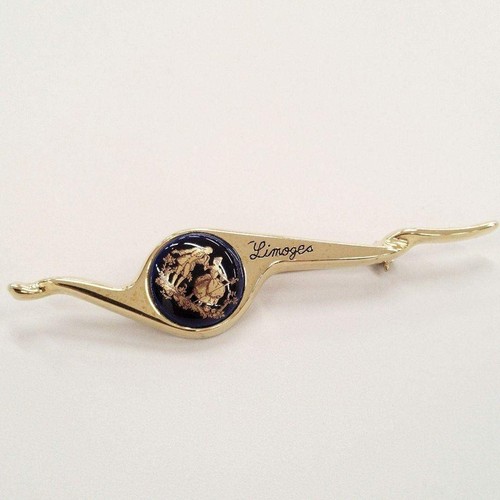 Broche dorée design vintage