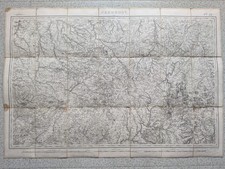 Clermont - Carte entoilée de