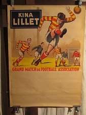 AFFICHE  ANCIENNE KINA LILLET FOOTBALL