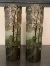 PAIRES DE VASES LEGRAS DECOR LACUSTRE EPOQUE ART NOUVEAU