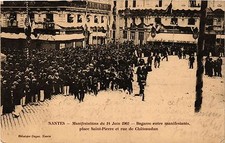 CPA AK NANTES Manifestations