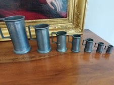 7 DOSEURS  MESURE EN ÉTAIN Poinçons Politiques République ou Empire 18e ou 19e 