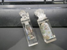 2 tabatieres verre peint