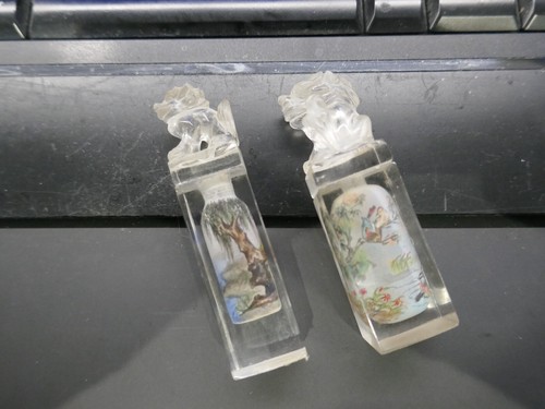 Tabatieres verre peint - 2,