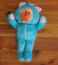 Peluche Chat Bleu Vintage 90