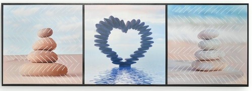 Cadre toile tableau zen galet - tableau,