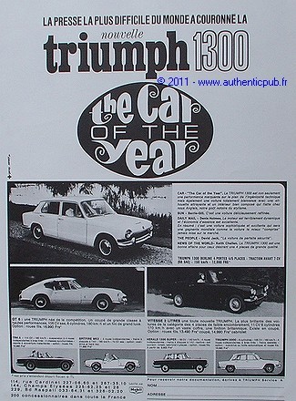 Publicite triumph 1300 - publicite,