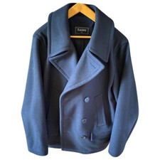 Manteau en laine (wool coat) de couleur noire (Lacoste) 