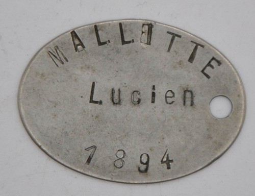 Plaque identité militaire - ,