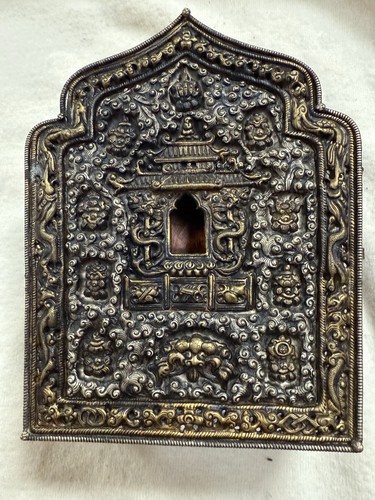 Antique tibetan white - white, metal