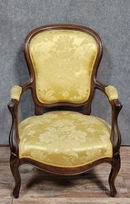 Fauteuil style Louis XV en acajou vers 1850