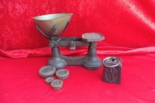 Belle, Très Vieux Balance, Avec 6 Poids, Ges. Plus De 5,1Kg