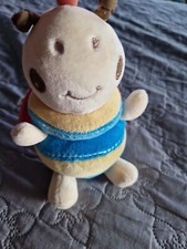 DOUDOU PELUCHE NOUNOURS PAPILLON CHENILLE ABEILLE vert rouge 20 Cm grelot - TTBE