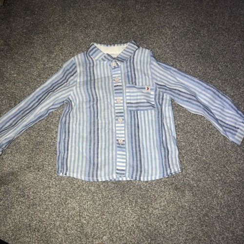 Chemise rayée bleu lin - chemise,