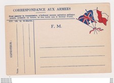 Carte en franchise militaire des alliés - 1939 1945 - 3 drapeaux