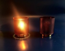 Paire de lampes photophores autonomes sur piles/battery H15cm