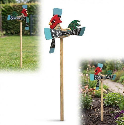éolienne bois oiseau - en,