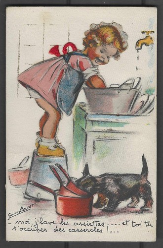 Carte postale germaine - carte,
