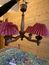 Lustre Bois IKEA 4 Branches Avec Abat Jour