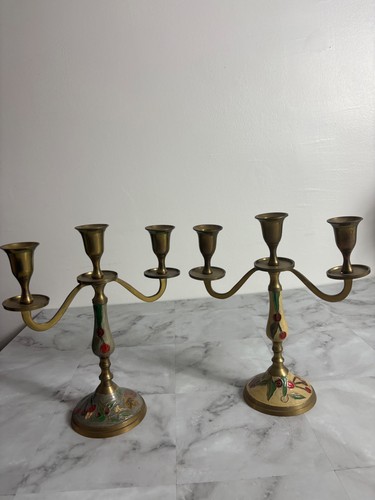 Lot chandelier en laiton - de,