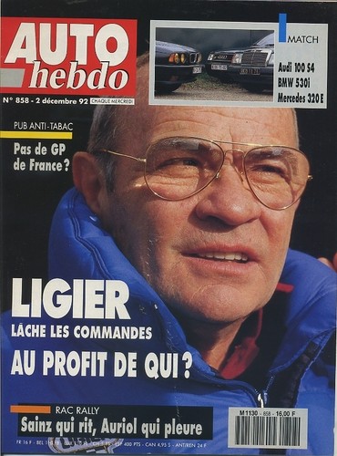 Auto hebdo 858 - auto, 02/12/1992