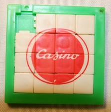 JEU TAQUIN POUSSE-POUSSE PUBLICITAIRE CASINO 5,5 X 5,5 CMS