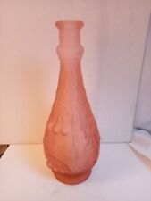 vase glycine décor relief rose hauteur 27 cm dimètre 11 cm, 700 gr