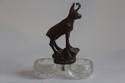 Salière verre chamois - chamois, bois