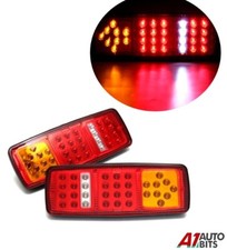 Paire 12v LED Feux Arrière 33 LED Lampe 4 Fonction Remorque Caravane Bus