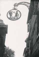 COLMAR c. 1935 - Enseigne Fer Forgé  "Café de la République"  Haut-Rhin - P 546