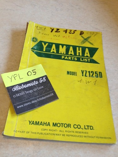 Yamaha parts list yz125d - yamaha, 1w1