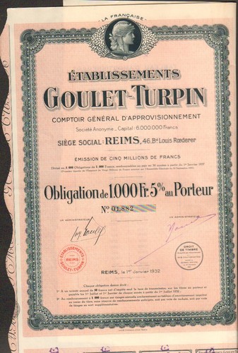 Etablissements goulet turpin - etablissements, goulet-turpin