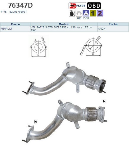 Pot catalytique renault vel - catalytique,