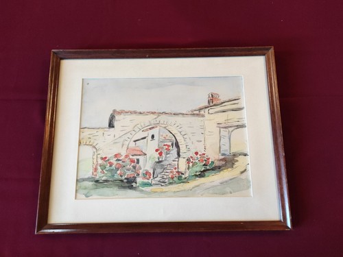 Tendre aquarelle village - tendre, aquarelle,