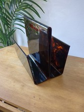 ALPAC Vintage PORTE REVUE Livre revues magazines plexiglas écailles de tortue 