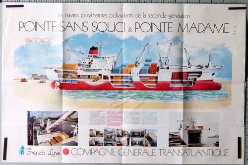 Affiche french line cargos - french,