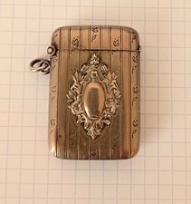 Porte allumettes grattoir en métal argenté - Vesta box