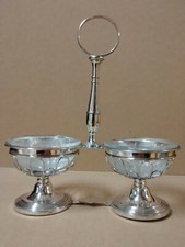 Double salière argent massif