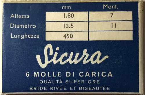 Sicura 1 mainspring - [1x, mainspring]